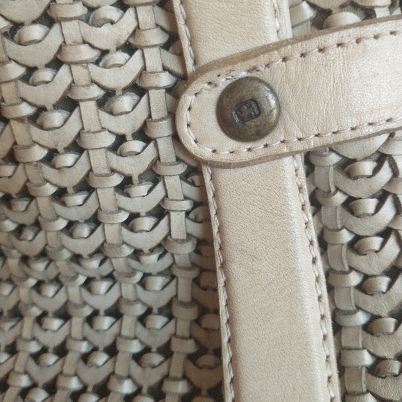 AMAZING GIORGIO DEL RE INTERWOVEN LEATHER HANDBAG - Picture 12 of 13